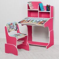 Дитяча регульована парта зі стільчиком растишка Bambi W 2071-102-6 / Колір малиновий Лялечки**