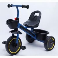 Дитячий триколісний велосипед MT 1054-4 з підсвічуванням рами синій