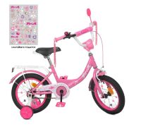 Дитячий двоколісний сталевий велосипед колеса 12 дюймів Profi Y1411 Princess Рожевий**