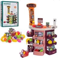 Дитячий ігровий набір великий МАГАЗИН прилавок 922-06 A з підсвічуванням /зі сканером та продуктами (44 предм)