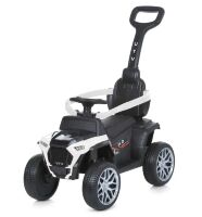 Дитячий електромобіль 2в1 Каталка Толокар з мотором BAMBI M 4803-1EL Квадроцикл з батьківською ручкою / білий