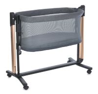 Дитяче ліжечко манеж EL CAMINO ME 1125-G NOA Dark Gray Ліжко гойдалка темно-сіра