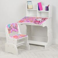 Дитяча регульована парта зі стільчиком растишка Bambi W 2071-48-1 / колір ПК біла**
