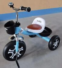 Дитячий триколісний велосипед Best Trike LM-5788 з кошиками та дзвіночком/блакитний для хлопчика
