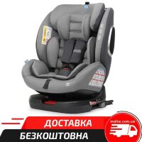 Автокрісло дитяче EL CAMINO Absolute ME 1079 Royal Total Blac група 0+1,2,3 система isofix льон чорний