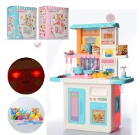 Дитячий ігровий набір інтерактивна кухня велика 688-1-2 плита, духовка миття посуд продукти звук, світло