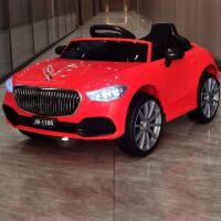 Дитячий електромобіль Машина M 4864EBLR-3 Mercedes на колесах EVA, шкіряне сидіння / червоний
