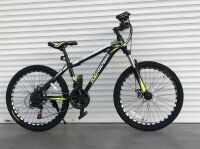 Велосипед спортивний TopRider 611 коліс 24 дюйми/Shimano/ рама сталевий/колір салатовий