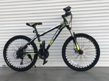 Велосипед спортивний TopRider 611 коліс 24 дюйми/Shimano/ рама сталевий/колір салатовий