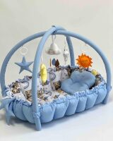 Дитячий ігровий килимок 2в1 Premium 0747 "Казковий" кокон гніздечко для новонародженого