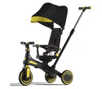 Беговел 5в1 Maraton Tri-cycle KML1788 (дитячий велосипед + коляска з батьківською ручкою) чорний