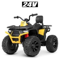 Дитячий одномісний електромобіль Квадроцикл M 4624EBLR-2-6(24V) на EVA колесах. М'яке сидіння MP3. Жовтий**