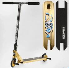 Трюковий двоколісний самокат Best Scooter KR-93091 "Kraken" HIC-система ПЕГИ Алюм. диск і дека АНОДОВАНИЙ