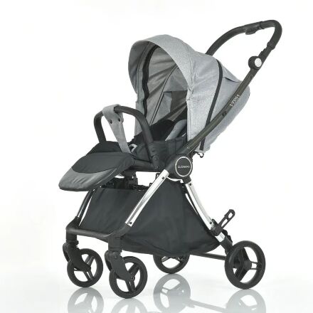 Прогулянкова дитяча коляска El Camino ME 1078 VERSA Melange Gray/сіра