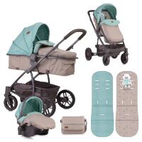 Коляска-трансформер дитячий класична універсальна Lorelli S-500 Grey-Black Cross з автокріслом