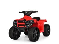 Дитячий квадроцикл M 3893EL-3 мотор 25W, 1 акумулятор, до 4км/год, до 20кг, шкіряне сидіння, червоний