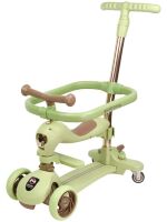 Дитячий самокат трансформер 3в1 Maraton Scoot 02 з батьківською ручкою (колір білий)