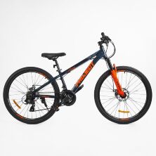 Спортивний алюмінієвий велосипед 26 дюймів Corso "Project" R-26325 Saiguan 21 швидкість синій