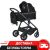 Дитяча універсальна коляска 2в1 (люлька та прогулянковий блок) EL CAMINO ME 1183 RIVIERA Jet Black