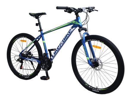 Велосипед спортивний алюмінієвий для дорослих колеса 27.5 дюймів LIKE2BIKE Active 1.0 A212701 / синій матовий