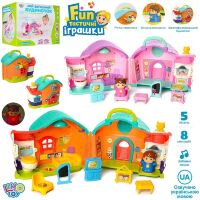 Музичний Ігровий Будиночок для ляльок 3128AB I UA ляльковий Дім з меблями і аксесуарами (Світло, Звук)**