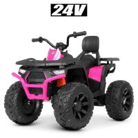 Дитячий одномісний електромобіль Квадроцикл M 4624EBLR-2-8(24V) на EVA колесах. М'яке сидіння MP3. Рожевий**