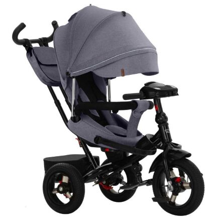 ⏩ Велосипед дитячий триколісний TILLY Impulse T-386/2 сірий льон