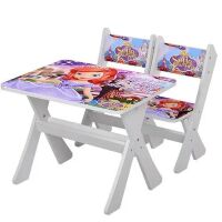 Дитячий стіл з двома стільчиками Bambi М 2100-07 Дісней Софія білий ***