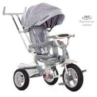 ⏩ Велосипед-коляска дитячий триколісний Turbo Trike M 4058-19 Grey **