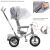 ⏩ Велосипед-коляска дитячий триколісний Turbo Trike M 4058-19 Grey **