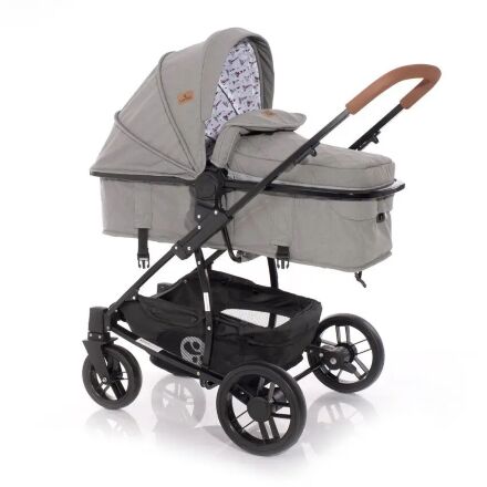 Коляска-трансформер дитячий класична універсальна Lorelli S-500 Dark Grey Lighthouse з автокріслом