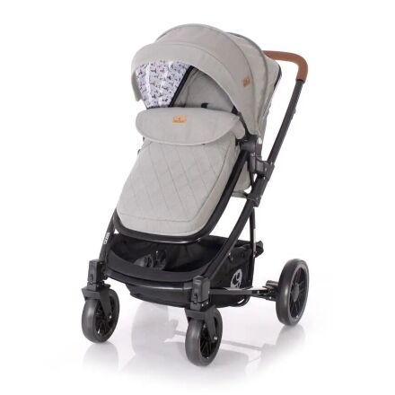 Коляска-трансформер дитячий класична універсальна Lorelli S-500 Dark Grey Lighthouse з автокріслом