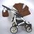 Коляска дитяча класична універсальна 2 в 1 AVALON BUENO Brown-white коричнево-біла