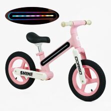 Дитячий біговел-велобіг «Corso Shine» JT-10059 нейлонова вилка та рама зі світлом, надувні колеса 12 дюймів