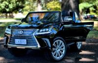 Дитячий двомісний електромобіль Джип Bambi Racer 4WD M 3906(MP4)EBLRS-2 Lexus з планшетом / чорний фарбований*