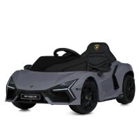 Дитячий одномісний електромобіль Lamborghini Revuelto M 6068EBLR-11 шкіряне сидіння сірий
