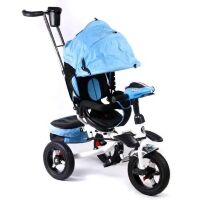 Велосипед коляска дитячий триколісний Baby Trike 6595Г з ключем запалювання / блакитний
