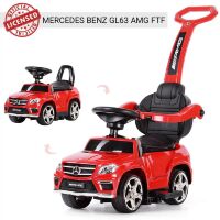 Каталка-толокар Mercedes SX 1578-3 з батьківською ручкою 3в1 червона **