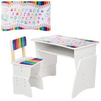 Дитяча парта шкільна зі стільцем 905-77 Олівці**