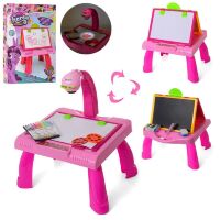 Дитячий мольберт PN-03 3 в 1 столик проектор для малювання слайди маркери губка крейда **