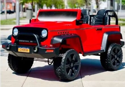 Дитячий електромобіль джип CH938C MP3, SD слот, USB повний привід 4X4 червоний