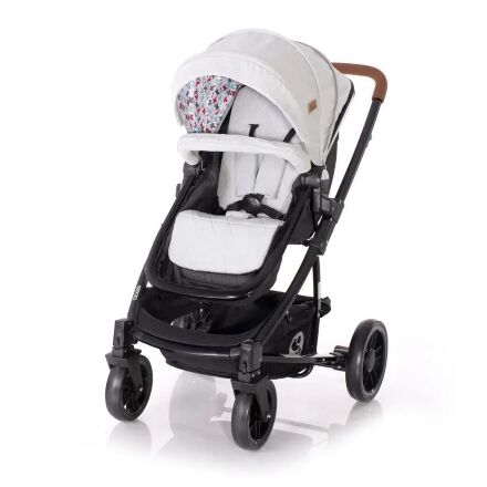 Коляска-трансформер дитячий класична універсальна Lorelli S-500 Grey-Black Cross з автокріслом