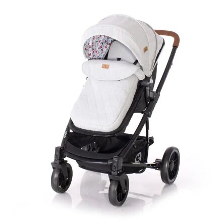 Коляска-трансформер дитячий класична універсальна Lorelli S-500 Grey-Black Cross з автокріслом