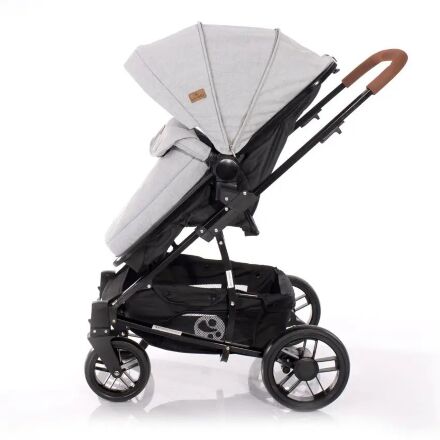 Коляска-трансформер дитячий класична універсальна Lorelli S-500 Grey-Black Cross з автокріслом