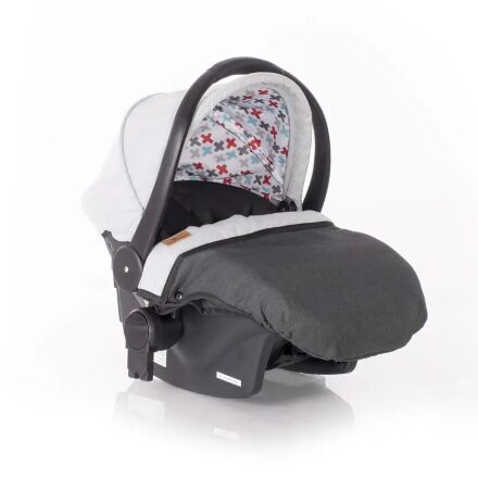 Коляска-трансформер дитячий класична універсальна Lorelli S-500 Grey-Black Cross з автокріслом