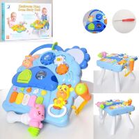 Розвиваючий музичний дитячий ігровий центр 2209-13 столик піаніно тріскачки мікрофон музика звук