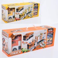 Дитячий ігровий гараж 2в1 трейлер (інерційний) 660-S19-20 з машинками, звук світло, 2 види