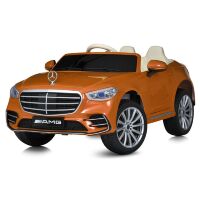 Дитячий двомісний електромобіль M 6020EBLR-7 Mercedes-Maybach S 600 шкіряне сидіння помаранчевий