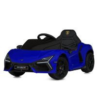 Дитячий одномісний електромобіль Lamborghini Revuelto M 6068EBLR-4 шкіряне сидіння синій