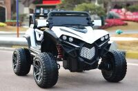 Дитячий двомісний електромобіль M 3804EBLR-1 Джип Баггі повний привід, 4 мотори, шкіряне сидіння / білий